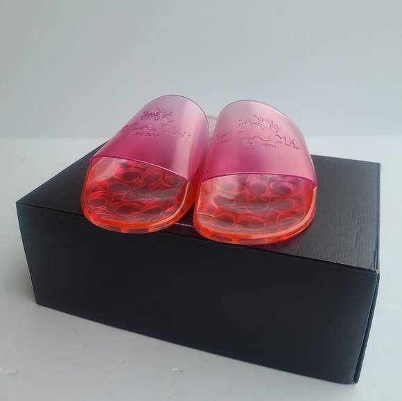COACH Women's Ulyssa Pool Slides Pink Size 9 B -Medium - Picture 3 of 6